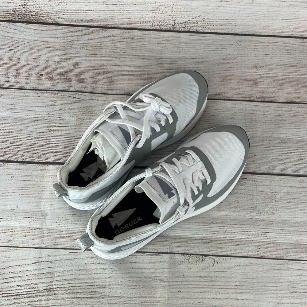 Go Ruck Rough Runner Mens Sz 8 Running Shoes White Speed Grey Raven - Picture 8 of 11